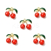 5Pcs Rack Plating Alloy Enamel Pendants ENAM-YW0005-99-1