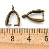 Grade AA Brass Ice Pick Pinch Bails for Pendant Making KK-M008-b-06AB-NR-3