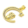 Brass Micro Pave Clear Cubic Zirconia Pendants FIND-Z044-03J-2