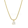 Brass Cubic Zirconia Charms Necklace NJEW-JN04919-1