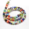 Round Millefiori Glass Beads Strands X-LK-P001-21-1