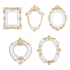 5Pcs 5 Style Resin Picture Frame AJEW-FG0002-34-1