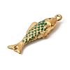 304 Stainless Steel Enamel Fish Connector Charms STAS-B128-55G-06-2