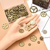 80Pcs 8 Styles Tibetan Style Alloy Steampunk Pendants FIND-YW0006-81-5