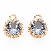 Brass Micro Pave Cubic Zirconia Charms KK-S356-772A-1