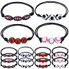 20Pcs 4 Styles Sport Theme Acrylic Beaded Bracelets for Men Women BJEW-SP0001-24-1