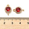 Brass Pave Cubic Zirconia Connector Charms KK-D093-09G-01-3