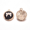 Light Gold Plated Alloy Enamel Pendants PALLOY-TAC0011-08-2