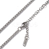 Non-Tarnish 304 Stainless Steel Wheat Chain Necklace for Men Women NJEW-K245-021C-2