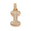 Brass Micro Pave Cubic Zirconia Pendants KK-C076-29I-G01-1