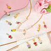 Tulip Alloy Enamel Pendant Stitch Markers HJEW-AB00434-4