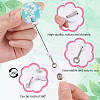 6Pcs 6 Colors Flat Round ABS Plastic Badge Reel AJEW-CA0002-09-5