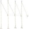 2 Pairs 2 Styles ABS Plastic Imitation Pearl Chain Non-slip Bra Straps FIND-CY0001-25-6