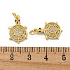 Brass Micro Pave Cubic Zirconia Pendants KK-N254-129A-G-3