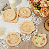6Pcs 6 Styles Beech Wooden Jewelry Bracelet Finger Ring Diplay Holder Tray ODIS-BBC0001-03B-7