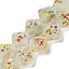 Frosted Handmade Lampwork Beads Strands LAMP-A010-01C-1