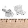 Butterfly Wing Brass Tassel Stud Earrings for Women EJEW-U055-16PS-4