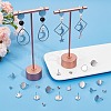 36Pcs 3 Size Flat Round 304 Stainless Steel Stud Earring Findings STAS-SP0001-59P-4