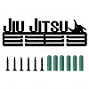 Word JIU JITSU Fashion Iron Medal Hanger Holder Display Wall Rack ODIS-WH0021-038-1