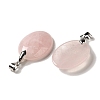 Natural Rose Quartz Pendants G-Z055-03P-12-2