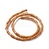 Natural Yellow Bamboo Leaf Stone Beads Strands G-C245-12-3
