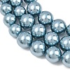 Electroplated Shell Pearl Graduated Beads Strands BSHE-C011-04-04-2