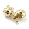 Brass Teardrop Stud Earrings with ABS Imitation Pearl Beaded EJEW-I300-01G-2