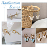 12Pcs 2 Colors 201 Stainless Steel Huggie Hoop Earring Findings STAS-DC0015-45-7