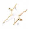 Unisex Fashion Stainless Steel Stud Earrings EJEW-H106-03G-2