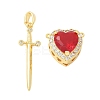 Brass Micro Pave Cubic Zirconia Pendant Sets KK-S507-18G-1