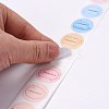 Flat Round Paper Thank You Stickers DIY-C042-12G-5