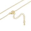 Brass Round Snake Chain Necklaces NJEW-U008-02G-2