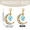 2Pcs Acrylic & Resin Imitation Pearl & Alloy Pendant Decorations HJEW-TAC0114-3