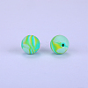 Printed Round Silicone Focal Beads SI-JX0056A-66-1