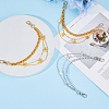 4Pcs 2 Colors Brass Chains Boot Strap Chains HJEW-HS00051-4