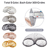 500Pcs 5 Colors Steel Memory Wire FIND-SP0002-10-2