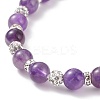 Round Natural Malaysia Jade Bead Stretch Bracelets BJEW-JB09128-5