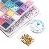 DIY Heishi Bead Style Stretch Bracelets Making Kits DIY-JP0005-85-4