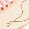 1pc 304 Stainless Steel Letter Pendant Necklaces NJEW-LP0001-39N-G-3
