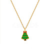Christmas 304 Stainless Steel Enamel Pendant Necklaces FS-WGDAA96-04-1