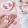 18Pcs 3 Styles Bowknot Food Grade Silicone Beads SIL-SC0003-16-3