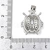 Brass Micro Pave Cubic Zirconia Pendants KK-A260-07B-P-3