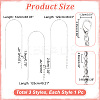 3Pcs 3 Style Alloy Cable Chain Bag Straps FIND-WR0009-16-2