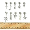 10Pcs 10 Styles Tibetan Style Alloy European Dangle Charms PALLOY-FZ00003-5