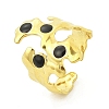 Irregular 304 Stainless Steel Enamel Wide Open Cuff Rings for Women LS-RJEW-G338-12G-02-4