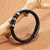 Braided Leather Cord Bracelets for Men BJEW-Z081-11EB-01-3