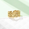304 Stainless Steel Open Cuff Rings for Women RJEW-K309-10C-G-2