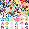 100Pcs 3 Styles Handmade Polymer Clay 3D Flower Plumeria Beads CLAY-SC0002-61-1