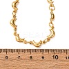 304 Stainless Steel Moon Link Chain Necklaces for Women NJEW-G178-09G-5