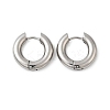 Tarnish Resistant 202 Stainless Steel Huggie Hoop Earrings EJEW-O087-08L-P-1